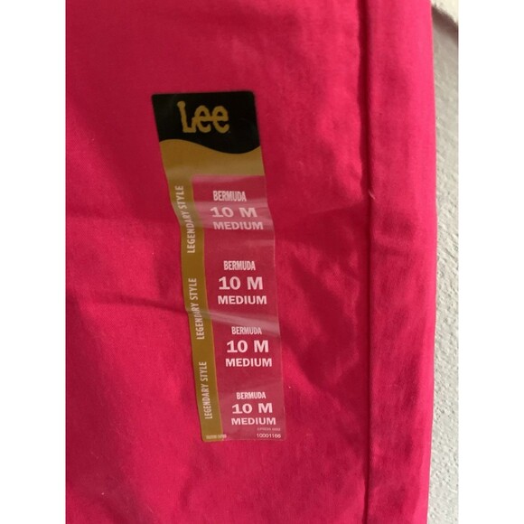 NWT Lee HOT  PINK Chino Bermuda  Shorts 9" Inseam Women's Size 10M - Picture 3 of 8